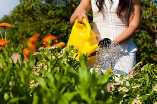 Green waste collected and separated for lawful disposal after garden work